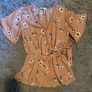 Sienna Sky, XS, pink floral blouse